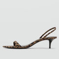 Liyke Sexy Slingback Leopard Print Sandals Women Summer Fashion Open Toe Back Strap Ladies Shoes Designer Low Heels Sandalias