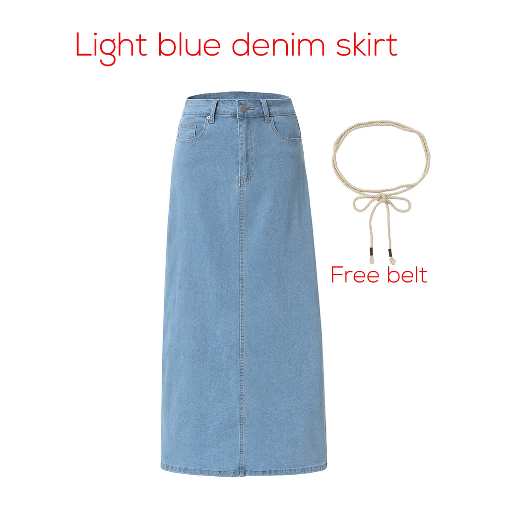 AP SS26 Women Cotton Denim Skirt Elegant