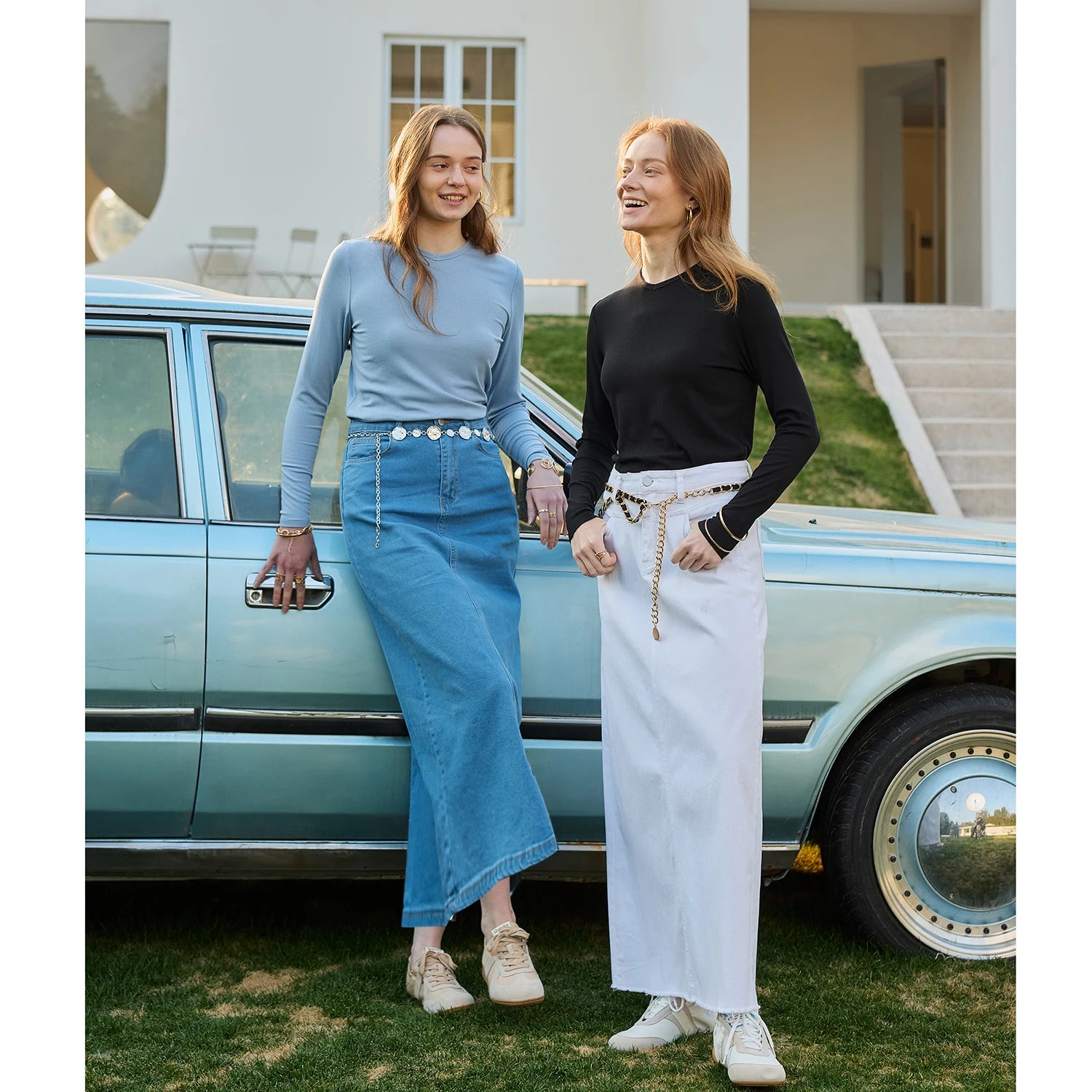 AP SS26 Women Cotton Denim Skirt Elegant